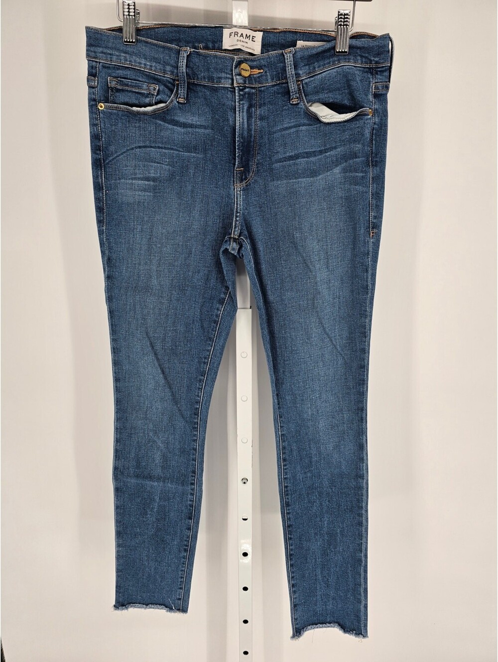 Frame Denim Womens Sz 31 Le Skinny de Jeanne Medium Wash Blue Jeans